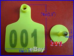 001-500 Number Animal cattle Use Ear Tag Livestock Tags labels cattle special