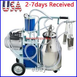 2020 Milker Electric Piston Vacuum Pump Milking Machine For Farm Cows Bucket FDA