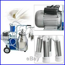 25L Bucket Electric Milking Machine Milker For Cows Cattle Dairy Equipment new