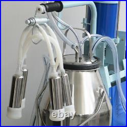 25L Electric Milking Machine For Cows Stainless Steel Bucket Milker Warranty US