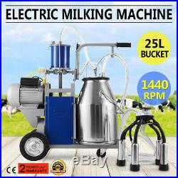25L Electric Milking Machine For Farm 550W 12 Cows/hour Cows 304 Stainless Steel