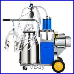 25L Electric Milking Machine For Farm Cows WithBucket 0.04-0.05Mpa Double Handles