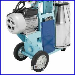 25L Electric Milking Machine For Goats Cows WithBucket 2 Plug 12Cows/hour mps
