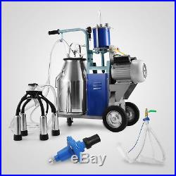 25L Electric Milking Machine For Goats Cows WithBucket Cattle Piston Automatic