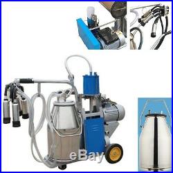 25L Electric Milking Machine For farm Cows Bucket Stainless Steel 64/min Livesto
