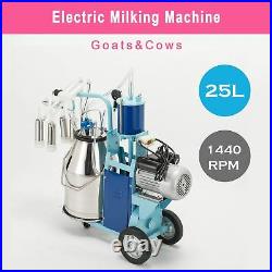 25L Electric Milking Milker Machine For Goats Cows 0.04-0.05MPa Adjustable