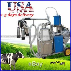 25L FDA Electric Milking Unit Milker For farm Cows Bucket Cattle DairyUSA