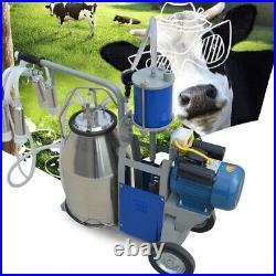 25L Milker Electric Piston Vacuum Pump Milking Machine For Farm Cows Bucket