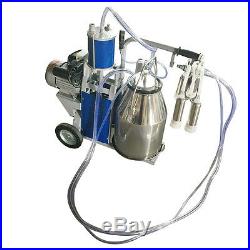 25L Safty Electric Milking Machine For Cows WithBucket US Plug 12Cows/hour Milker