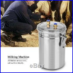 2L 0.5 Gal Electric Barrel Cows Farm Milker Milking Machine Vacuum Pump Bucket