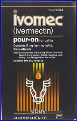 2.5 L POUR-ON Cattle Dewormer roundworms, lungworms, grubs, horn flies, sucking