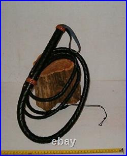 3 New Hand Made 9' Leather Bull Whips, Horse Whips, Cattle Whips, Etc. Free Ship