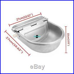 4 Pack Automatic Water Waterer Stainless Stock Water Bowl Livestock Horse Cattle