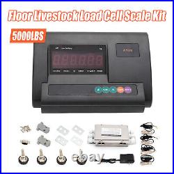 5000lbs High Precision Weighing Indicator Kit Cattle Pigs Pallet Scale Load Cell