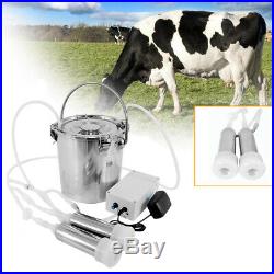 5L Portable Electric Milking Machine Tank Cattle Cow Milker Barrel Farm Engine