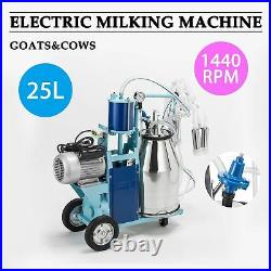 6.6Gal Stainless Steel Electric Milking Milker Machine Goats Cows+ 2 Plugs dsu