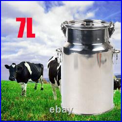 7L Electric Milking Machine Portable Vacuum Pump Farm Dairy Cattle Cow Milker US