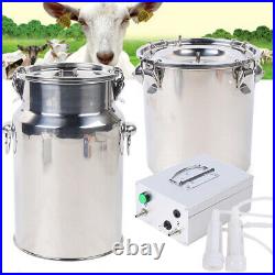7L Electric Sheep Goat Milking Machine Vacuum Pulsation Sheep Cattle Milker US