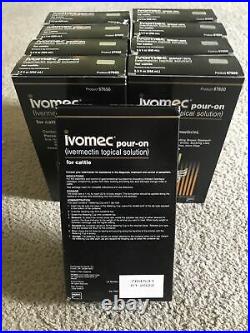 9 Packs- Ivomec Pour-On For Beef & Dairy Cattle 8.5 fl oz 250mL x9 Bottles NEW