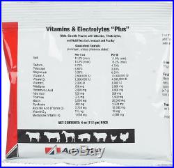 Agrilabs Poultry Swine Cattle Vitamins and Electrolyte Plus, 4 oz packet 50 ct