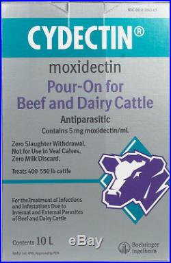 Bayer Cydectin Pour-On Beef & Dairy Cattle 10L with Gun INCLUDED Rebate Offer