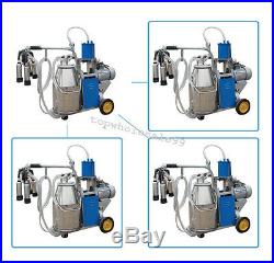 Best Electric Milking Machine For farm Cows Bucket 2Plug 25L 304 Stainless Steel
