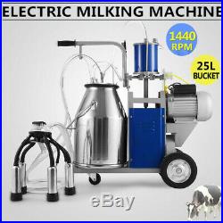 Best Sale! 25L 550W Electric Milker Milking Machine For Goats Cows 12Cows/hour US