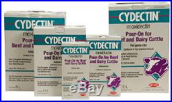 CYDECTIN POUR-ON Beef Dairy Cattle Dewormer Zero Slaughter Withdrawal 10 Liter