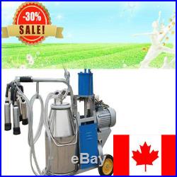 Canada Ship Electric Milking Machine Milker For Farm Cows Vacumm Piston Pump 25L