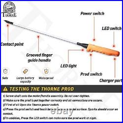 Cattle Prod, Newest Waterproof Cattle Prod Stick with LED Light, Rechargeable