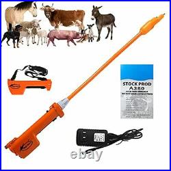 Cattle Prod Pig Stick Waterproof, Livestock Prod Stick with LED Light, 20000 mAh