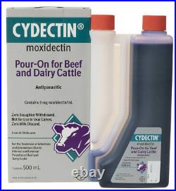 Cydectin Pour On Cattle Cows Dairy Worm Lice Mange 1 Liter