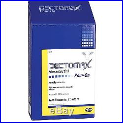 DECTOMAX POUR-ON 5 mg Doramectin Cattle Dewormer Weatherproof 2.5 liter
