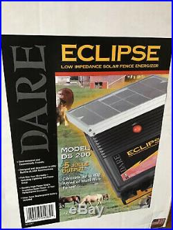 Dare DS200 Horse Cattle Cow Electric Fence Energizer 12V Solar 50 Mile 400 Acre