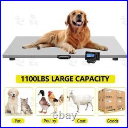 Digital Livestock Scale with 1100lbs Capacity for Cattle Horses Sheep Pet Dog US