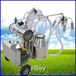 Double Tank Electric Milker Milking Machine Vacuum Pump For Farm Cattle 0.75KW