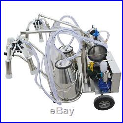Double Tank Milker Electric Milking Machine Vacuum Pump For Dairy FarmCow Cattle