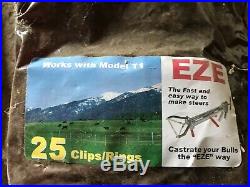EZE T-1 Bander Kit Castrate Cattle Bulls Sheep Goat Bander DVD 25clips & Bands