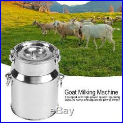 Electric Barrel Milking Machine Pulse Vacuum Pump for Cows Goat Milker Tank 5L