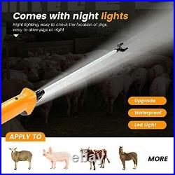 Electric Livestock Prod, Newest Waterproof Cattle Prod Stick with LED Light, Rec