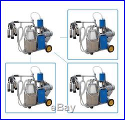 Electric Milking Machine 25L Bucket Milker For Dairy Farm Goats Cows Cattle UPS