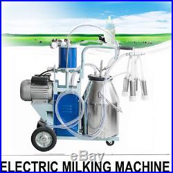 Electric Milking Machine 25L Bucket Milker For Dairy Farm Milk Cows CattleUSA