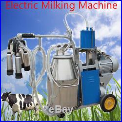 Electric Milking Machine For Farm Cows + Bucket Bucket Automatic Vacuum Pump US
