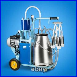 Electric Milking Machine For Farm Cows With304 Stainless Steel Bucket cow Milker