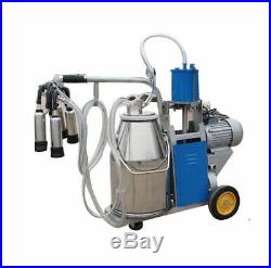 Electric Milking Machine For Farm Cows WithBucket Adjustable Vacuum Pump Milker