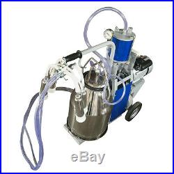 Electric Milking Machine For Farm Cows WithBucket Adjustable Vacuum Pump Milker