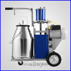 Electric Milking Machine For farm cows + Bucket Bucket Automatic Vacuum Pump US