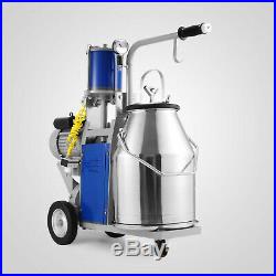 Electric Milking Machine For farm cows + Bucket Bucket Automatic Vacuum Pump US