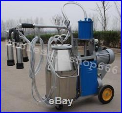 Electric Milking Machine Milk For Farmer Cattle Cow Vacumm SS Piston Pump 25L bb
