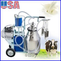 Electric Milking Machine Milker Piston Pump Cattle Dairy Equipment 110V/220V USA